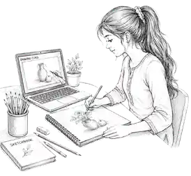 Enquire with us online drawing classes 1