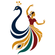 IndianNatya dancer and peacock logo